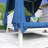 Outdoor Patio Sunbed With Curtains-1578365453
