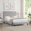 Upholstered Platform Bed Frame with Linen Fabric Headboard, No Box Spring Needed, Wood Slat Support, Easy Assembly