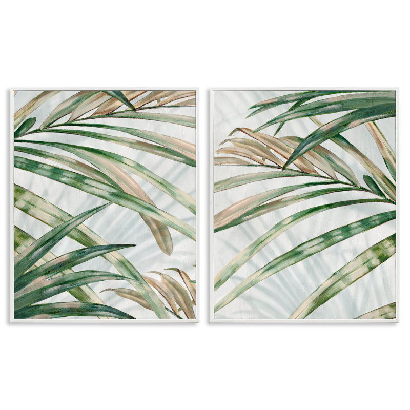 Impressions of Fronds, ensemble de 2 giclées encadrées, design par Alex Black, H 14 po x l 22 po