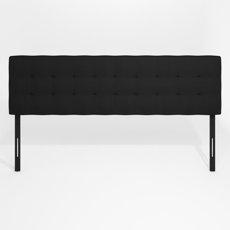 Latitude Run® Clemente Tufted Headboard, King, Plain Black