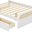 Lit plateforme en bois avec gigogne et 2 tiroirs Athenia-366041135