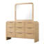Poignées en métal en bois d'hévéa massif 1 pièce pour commode seulement 9 tiroirs