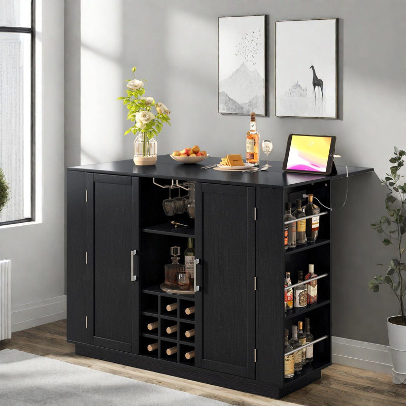 Extendable Sideboards & Buffets, Mdf Modern Storage Bar Cabinet Kitchen