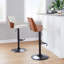 Tabouret de bar ajustable avec repose-pieds arrondi Saltram (ensemble de 2)-88309829-88309834