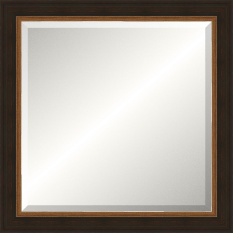 Espresso Old World Mirror, Small Square