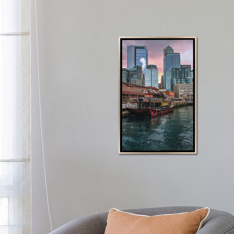 Architectural Awakening - Framed Wall Art Print, 26" H x 18" W, Framed Print without Mat, Champagne