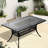 Outdoor Aluminum Dining Table - Black, Rectangular, Umbrella Hole, Space Saving, 6 Cast , With Wide