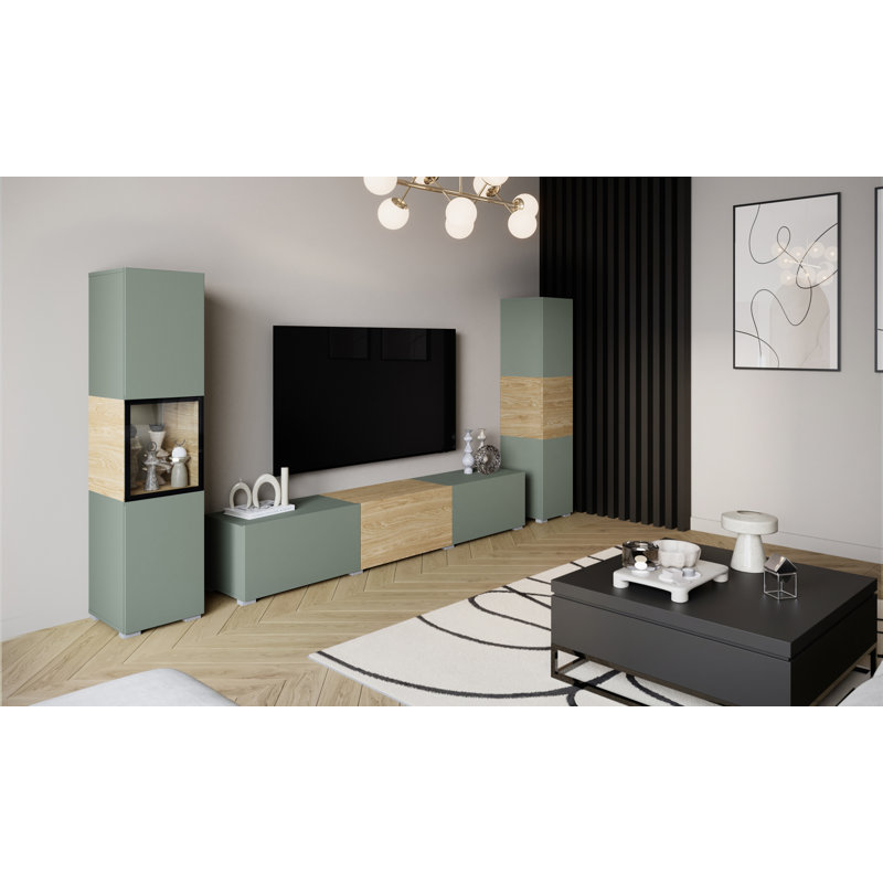 Cathan Unfinished Entertainment Centre for TVs up to 78" with Fireplace Included