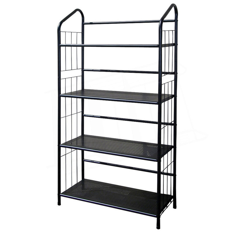 Metal Standing Book Shelf, (4 Shelves) 49.05"H x 26.05"W x 11.05"D