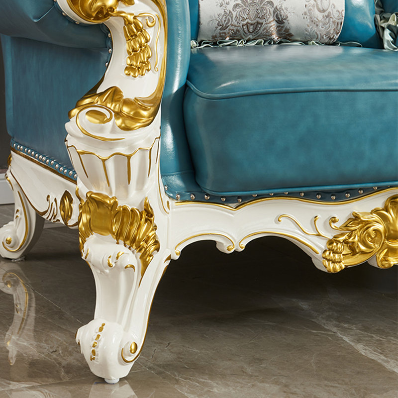 Fauteuil 51,18 po en cuir de vache véritable capitonné