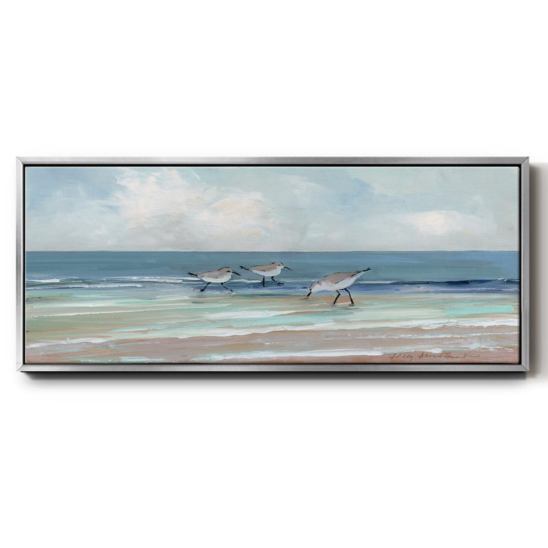 Toile encadrée de qualité supérieure «Shoreinging I» prête à être accrochée, H 24 po x l 60 po x P 1,5 po