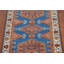 Tapis de couloir indien bleu à motif géométrique traditionnel 3 x 10