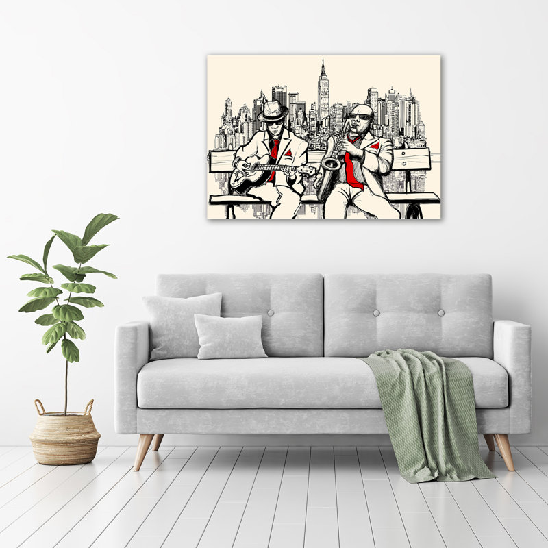 New York Jazz - No Frame Print on Glass