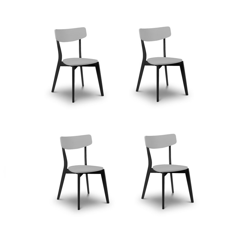 Aramis 46cm H Side Chair, Grey/Black, 4