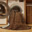 Machine Washable Solid Brown Area Rug-472956731