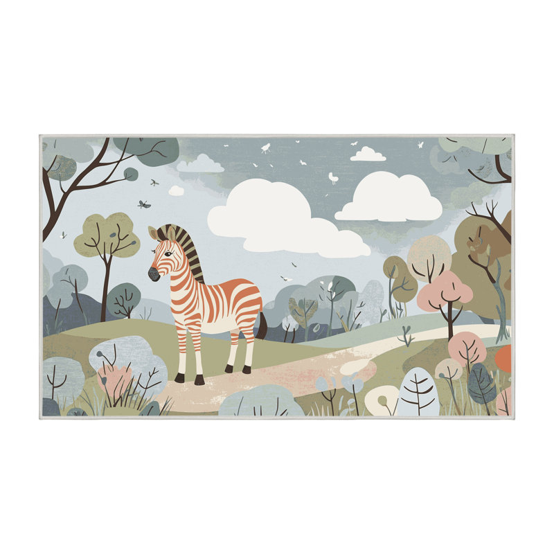 Tapis pour enfants East Urban Home, Rectangulaire 7 pi x 10 pi