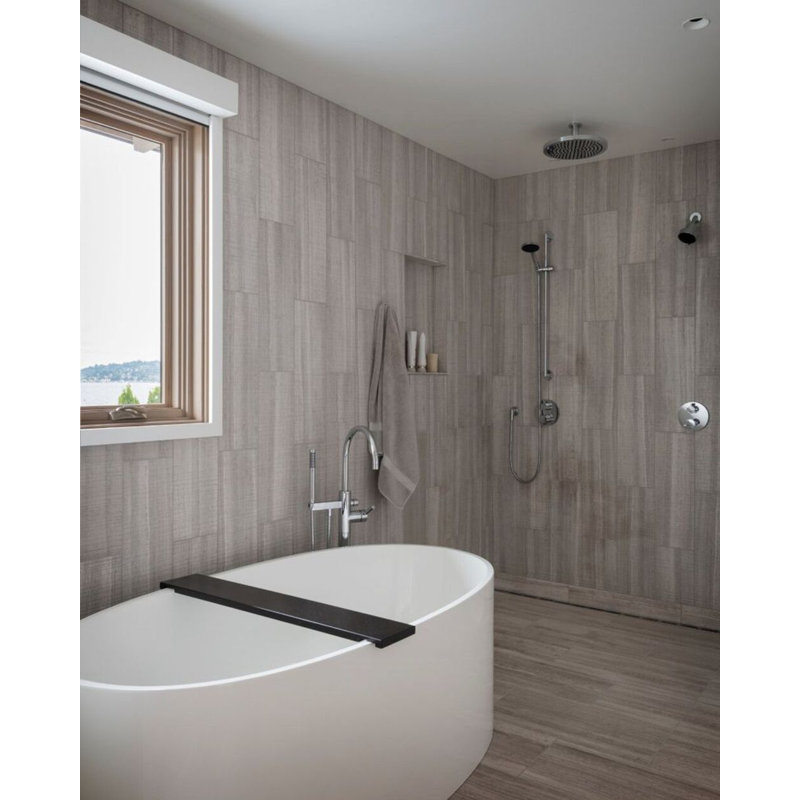 BE 65'' L Soaking Bathtub, Brushed Nickel, Matte White