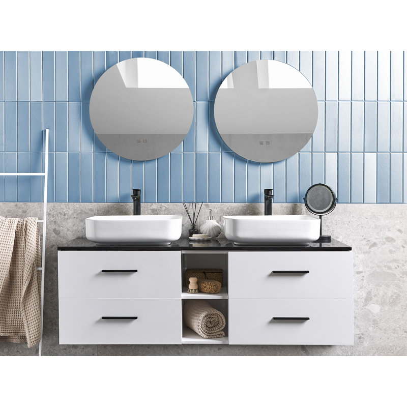 Lashieka 150mm Double Bathroom Vanity with Vessel Ceramic Basin