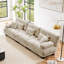 Canapé modulaire à 3 places à assise profonde et canapé modulaire 3 places, canapé en chenille, meubles rembourrés doux et confortables pour salon, appartement, studio, bureau, café chenille clair-748212528-748212527-748212530