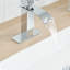 Robinet de salle de bain poli cascade à poignée simple avec drain-110712810