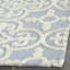 Tapis bleu clair / ivoire en laine touffeté à la main Ame-24824732