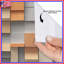 Rideaux de douche carrés beige et orange très longs-130098859