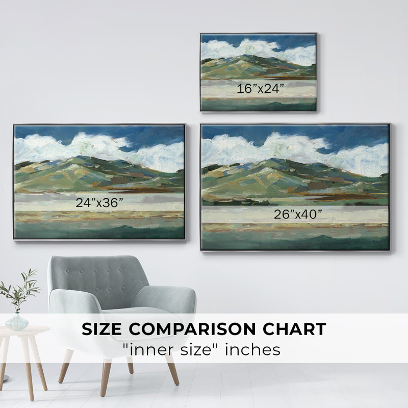Western Sky II, reproduction d'art sur toile, H 17 po x l 25 po x P 2 po, Argent