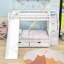 Lit superposé simple au-dessus de 2 tiroirs Evania par Harriet Bee-1327358905