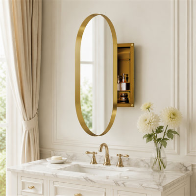 W H Wall Mounted Required Medicine Cabinet Mirror