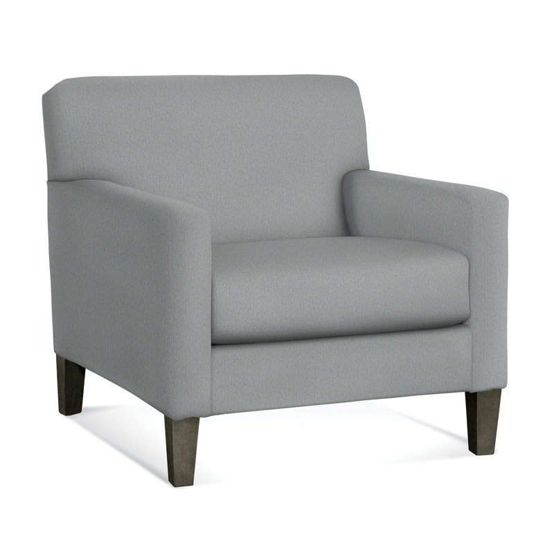 Tampa Armchair, Light Blue Performance Fabric; 0851-55, Frost White