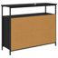  Sideboard Black Oak 100 X 35 X 80 Cm Engineered Wood-1880757201