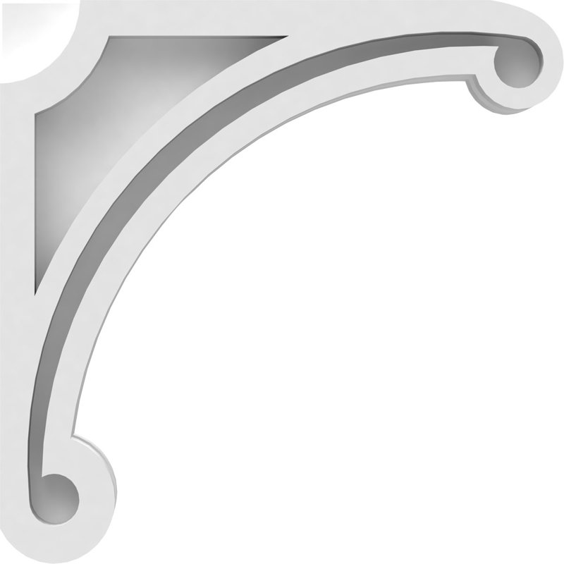 Corbeau en PVC de qualité architecturale Arch, H 10 po x l 10 po x P 1,875 po
