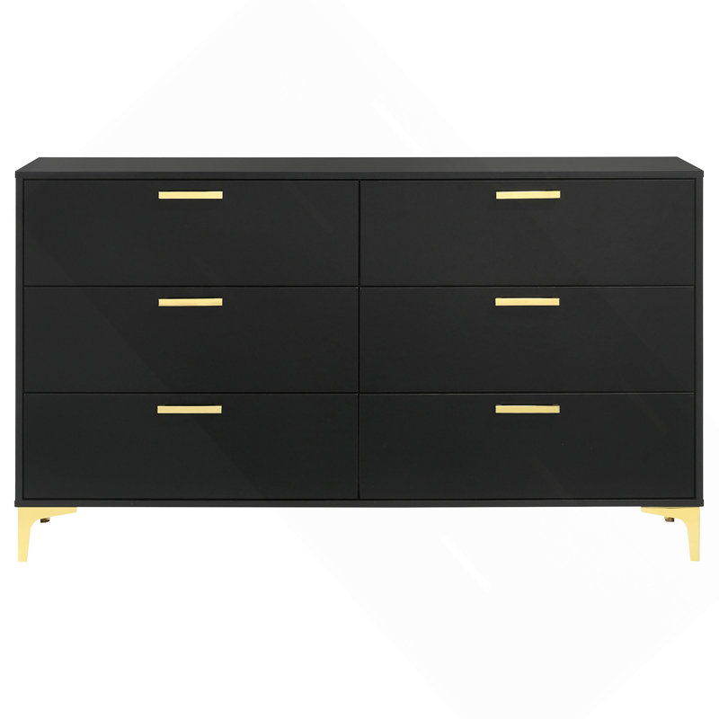 Commode rectangulaire à 6 tiroirs Lexie