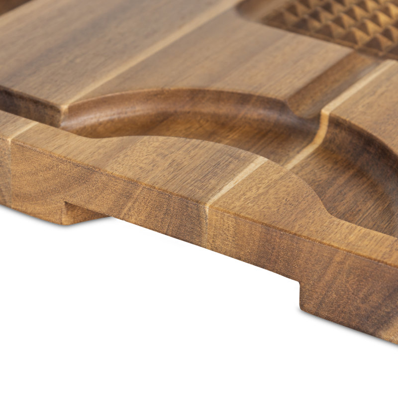 Viking Acacia Carving Board with 3-Piece Carving Set