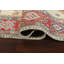Tapis ivoire en laine noué à la main de conception unique 5 pi 11 po x 8 pi 11 po New Age