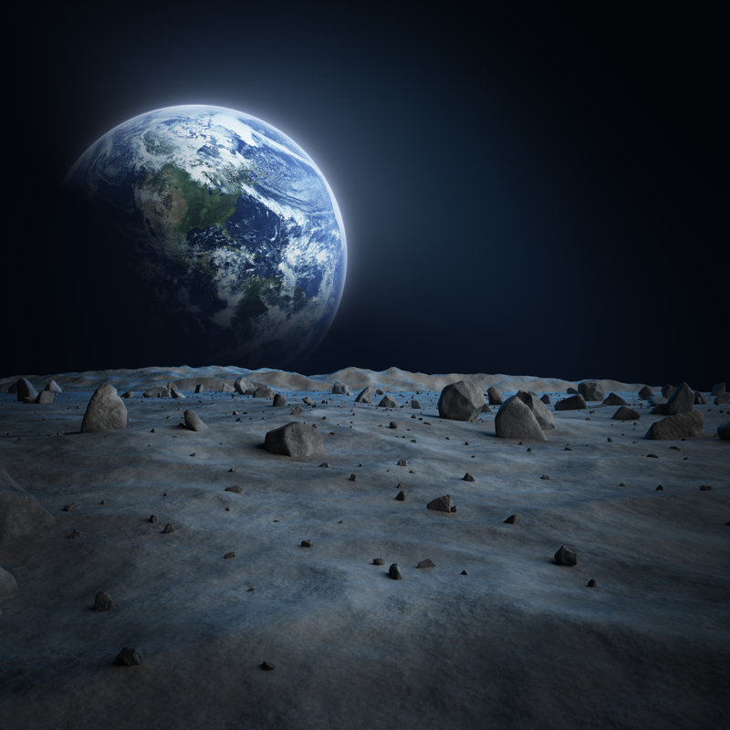 Shot Of Earth From Moon by Hkeita - Wrapped Canvas Print, 51cm H x 51cm W x 3.8cm D