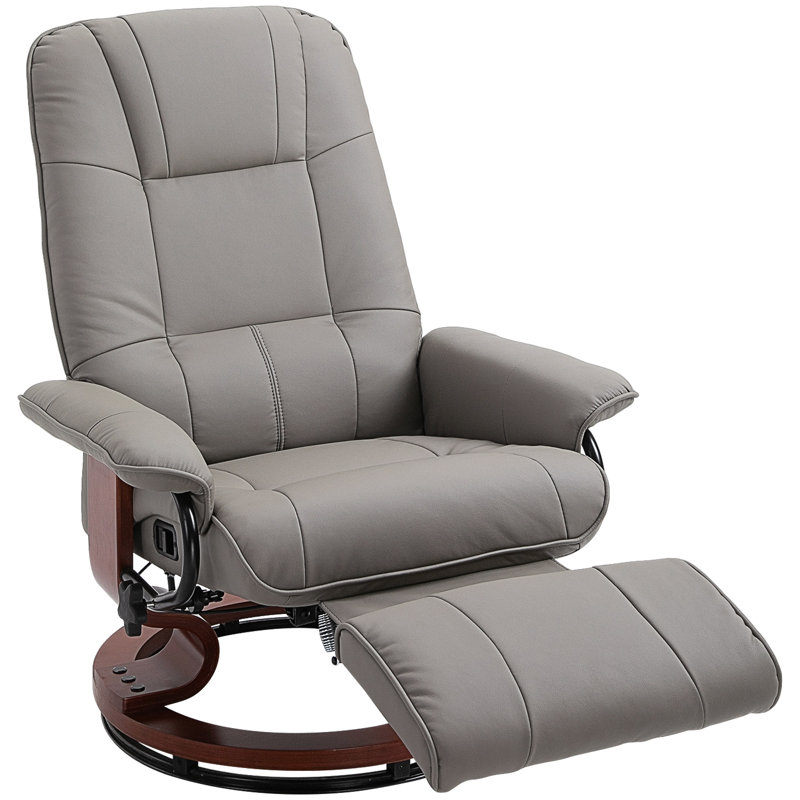 Hoenack Faux Leather Swivel Armchair