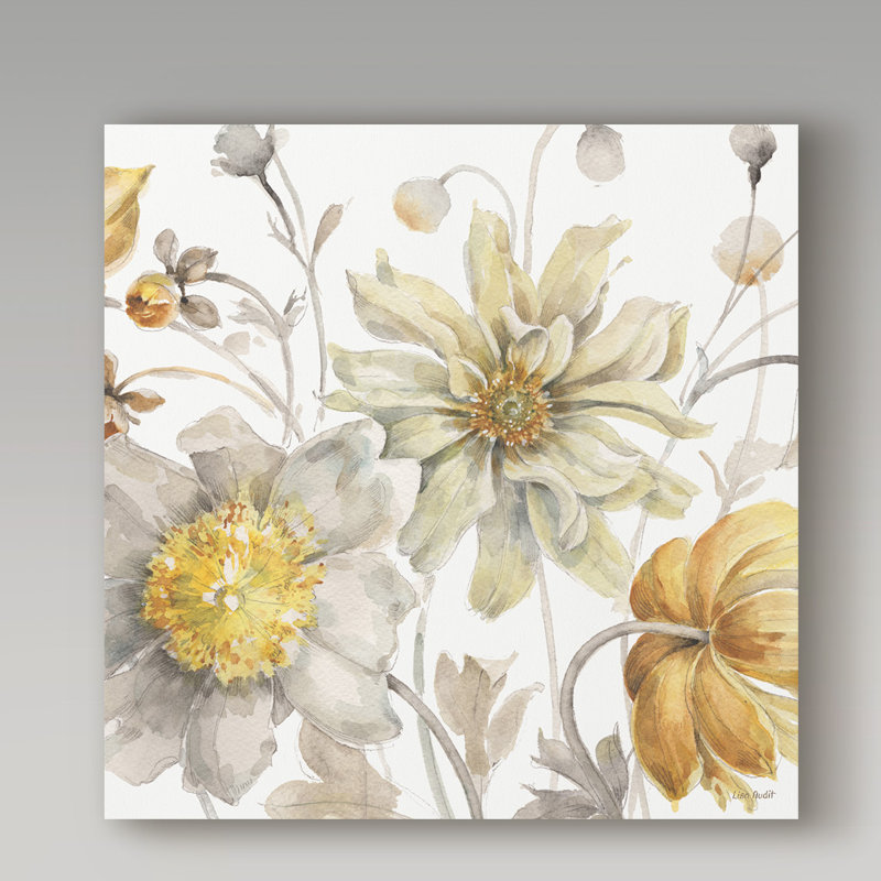 «Fields of Gold III» par Lisa Audit - reproduction d'art sur toile tendue, H 18 po x l 18 po x P 2 po