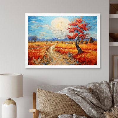 Vangogh Autumn Path III, encadré sur toile par Vincent Van Gogh, peinture