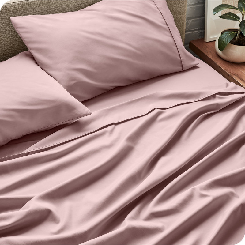 Bare Home Ultra-Soft Microfiber Sheet Set, Queen Sheet Set + 1 Fitted Sheet + 2 Pillowcases, Mauve