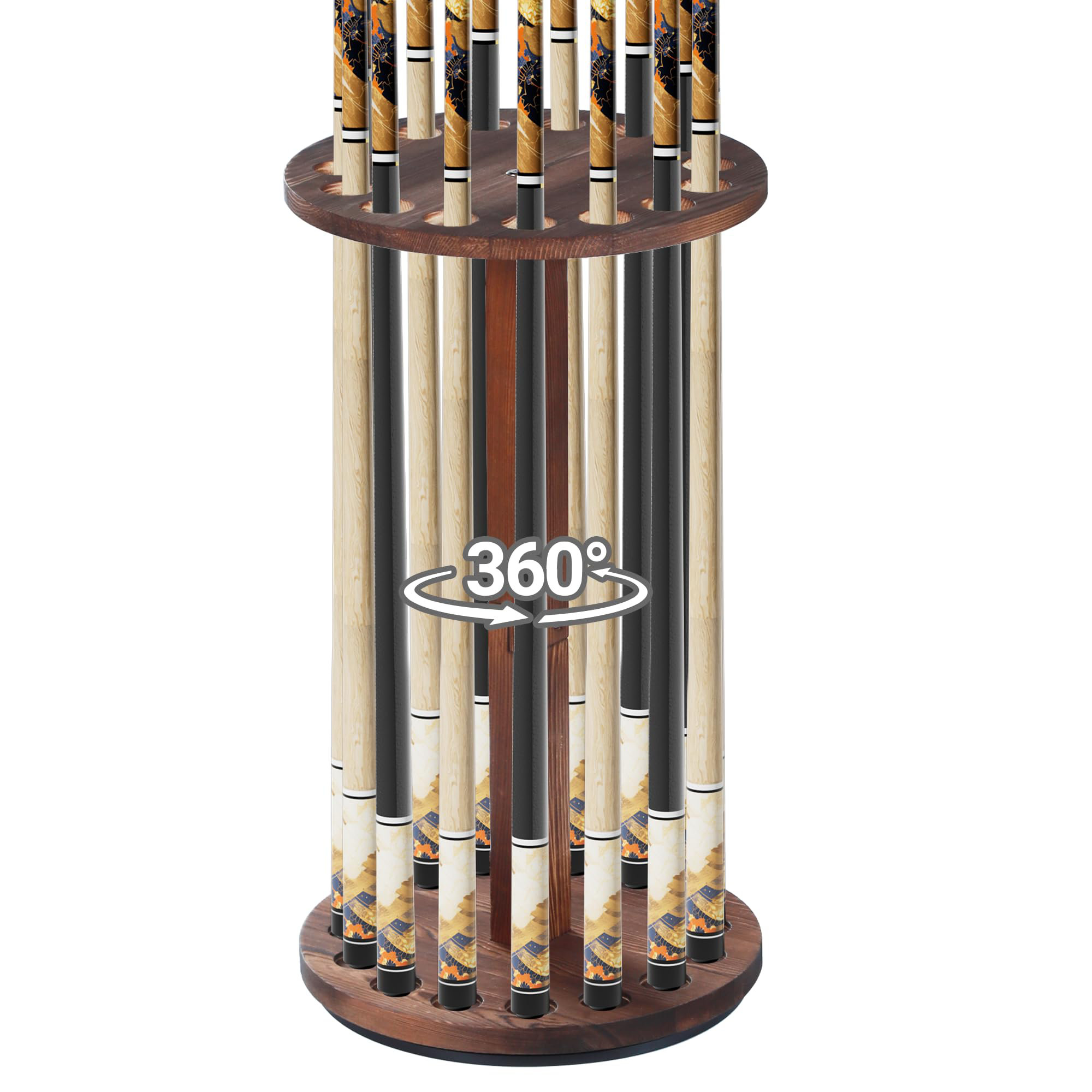 JEPNJPU Lot de 2/4 queues de billard en bois dur de 91,4 cm/106,7 cm/121,9 cm/144,8 cm, bâton de billard pour débutants, queue de billard avec pointe de 13 mm