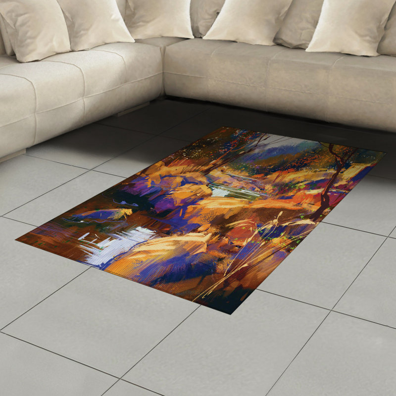 Fantasy High Density Long Fiber Poly Threads Decorative Area Rug Carpet, Rectangle 4' x 5'8"