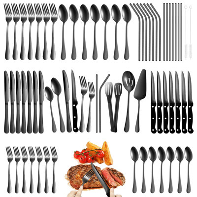 Latitude Run® Mehrunisha Stainless Steel Flatware Set - Service for 8