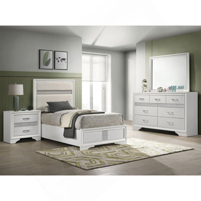 White 4-piece Twin Bedroom Set