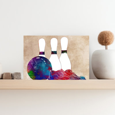 Vibrant Bowling Art Contemporary Wall Art