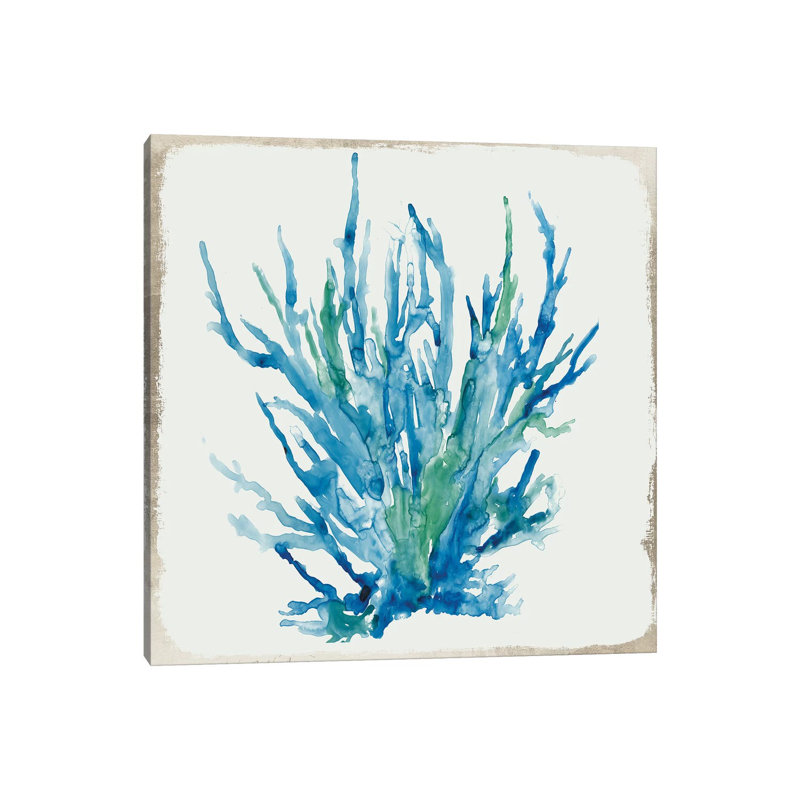 Blue Coral IV by Aimee Wilson - Wrapped Canvas Painting, 30.48 cm H x 30.48 cm W