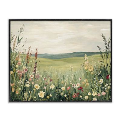 Nature's Meadow View Framed Giclee, design by Petal Prints Design