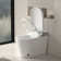 Smart Bidet Toilet With Remote Control.raised Tankless Toilet With Led Display. Auto Open/autoheated. Seat Toilet Bidet With Aromatherapy System.warm Water And Dry.off Seat Flush.foot Sensor. 
