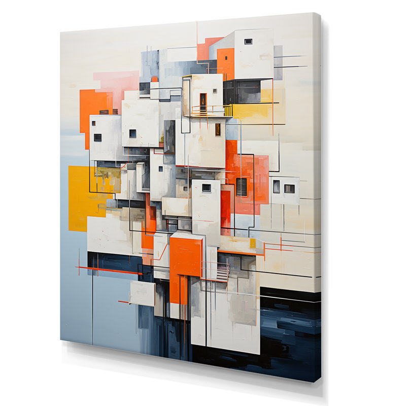 Mysterious Abstract Landscape I - Impressions sur toile abstraites, Toile tendue, H 44 po x l 34 po