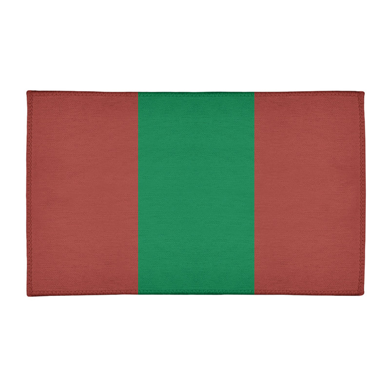 Tapis doré/vert rayé, Rectangle 3 pi x 5 pi